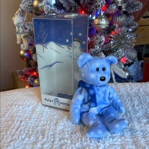 First edition  TY Beanie baby  born on 12-25-1999 wacky Winter  first edition.
